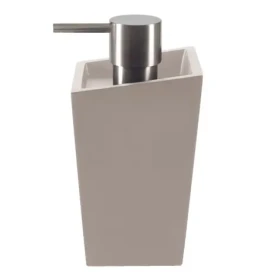 Spirella YOSHI dávkovač mydla matne šedo-hnedý / polyresin / nerez oceľ / 350 ml (7610583198204)