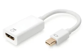 Digitus mini DisplayPort - HDMI biela / Redukcia / aktívna / 4K 60Hz / HDCP 2.2 / 0,2 m (AK-340416-002-W)