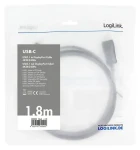 LogiLink USB-C - DisplayPort 1.8 m čierna / Redukcia / 4K / 60 Hz (UA0335)