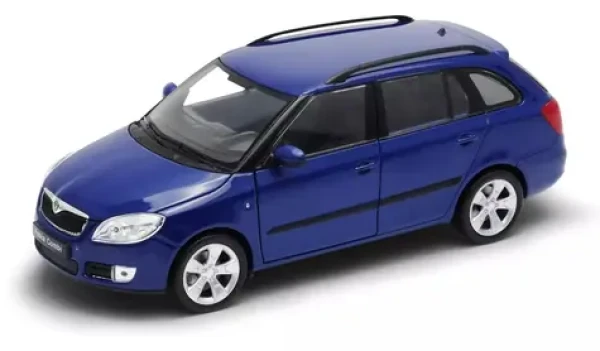 Welly Model auta Škoda Fabia Combi II (2009) modrá