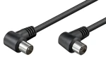 OEM Anténny kábel IEC169-2 čierna / Anténny kábel / MF lomený 90 ° / 75 Ohm / 2,5 m (11.92.4492)