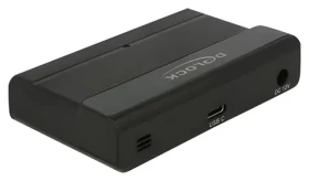 DeLock USB Hub 4portový čierna / USB hub / 4X USB-A / USB 3.2 Gen 2 (10 Gbps) / napájací adaptér (64053)
