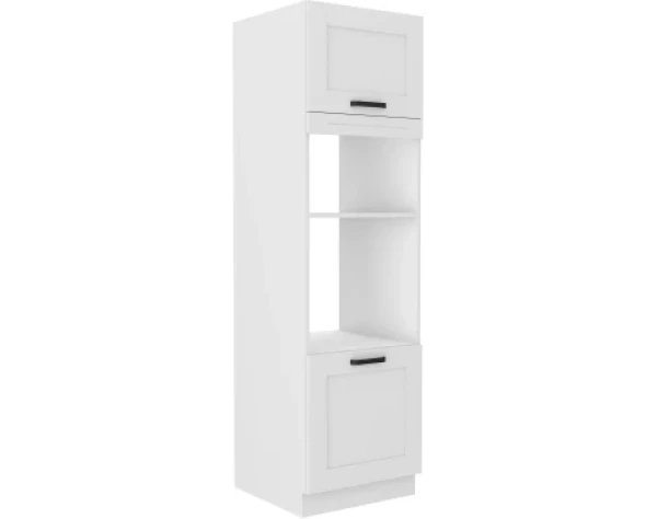 Skriňa pre vstavanú rúru a mikrovlnnú rúru Luna, 60 cm, biela%