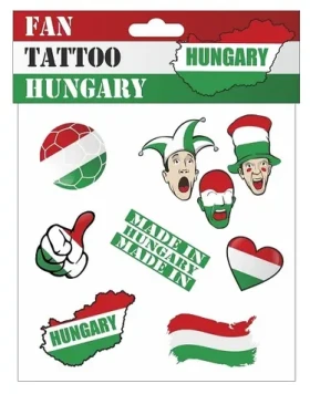 Sportteam Tetovacie obtlačky Maďarsko / Tetovacie obtlačky / fanúšikovský doplnok / 100% ekologické