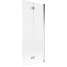 MEXEN - MIST vaňová zástena 80x150 cm 6mm 2-s, chróm, číra, pravá 8A9-080-002-01-00-P