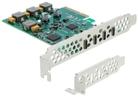DeLock PCIe x4 Low Profile / Radič USB-C / 4X USB-C 10 Gb/s / ASM3142/ Via VL820 (90935)
