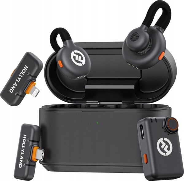 Hollyland LARK M2S Wireless Lavalier Microphone Ultimate Combo (Čierno-sivá)