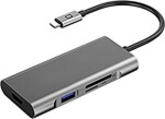 Extra Digital Adapteris USB Type-C - 3 x USB 3.0, Type-C PD, HDMI, SD, TF