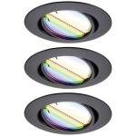 Paulmann 92468 LED vstavané svetlo sada 3 ks LED 14.7 W čierna (matná); 92468