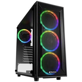 Sharkoon TG4M čierna / ATX / 2x USB 3.0 / 4x 120mm / Bez zdroja / priehľadná bočnica (4044951034840)