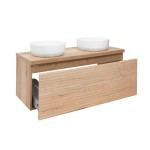 Kúpeľňová skrinka s krycou doskou Naturel Savona 119x50x44, 3 cm dub mat SAVONA120DHDBEZ SAVONA120DHDBEZ