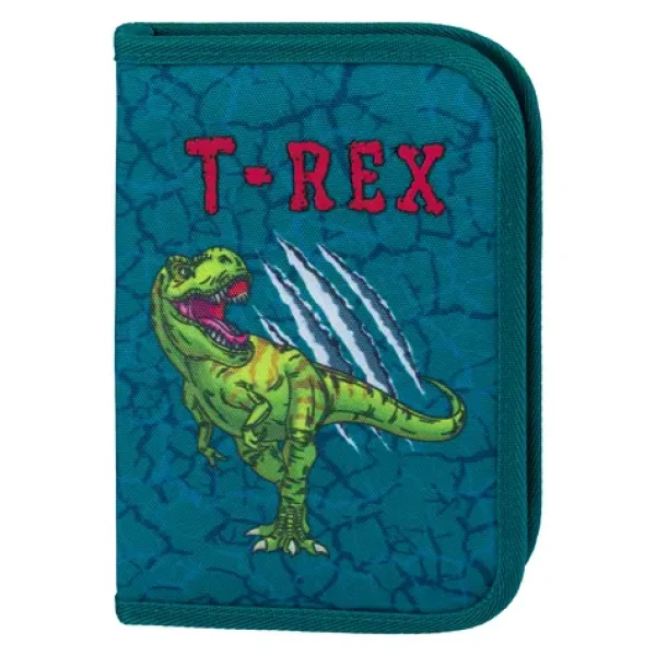 BAAGL Školský peračník klasik dve chlopne T-REX / 20x15x3 cm (A-32928)