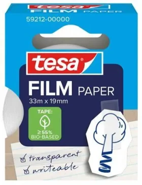 Tesa tesafilm PAPER transparentná / Lepiaca páska / 33 m / 19 mm / papierová (59212-00000-01)