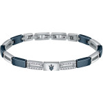 Maserati Moderný pánsky náramok s kryštálmi Ceramic JM223ATZ23