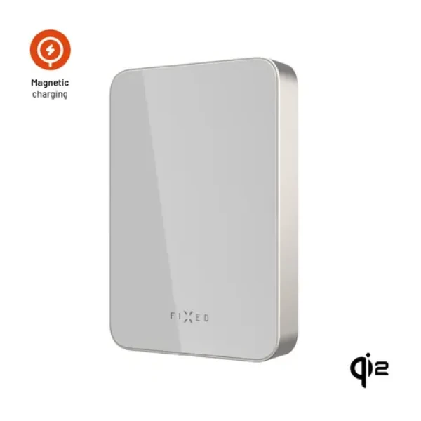 FIXED Powerbanka MagZen 10 Crystal s bezdrôtovým nabíjaním so štandardom Qi2 a podporou MagSafe 10 000 mAh titánová (FIXZENMC-10-TI)