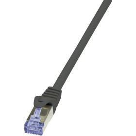 LogiLink CQ4073S RJ45 sieťové káble, prepojovacie káble S/FTP 5.00 m čierna pozlátené kontakty, samozhášavý, s ochranou 1 ks; CQ4073S