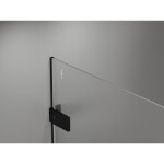 MEXEN/S - Lunar-F L sprchovací kút skladacie dvere pravá 75 x 70, transparent, čierna 836L-075-070-70-00-P