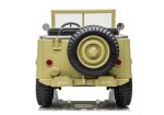 Mamido Detský elektrický vojenský Jeep Willys 4x4 trojmiestny béžový