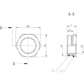 LAPP SKINDICHT MR-M 6KT. 32X1,5/16X1,5 N/A s krúžkom M32 M16 mosaz prírodná 25 ks; 52101969