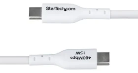 StarTech USB-A na USB-C biela / Kábel / USB 2.0 / rýchlonabíjanie / 3 m (USB2AC3MNCWHE)
