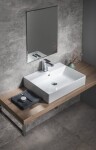 GSI - KUBE X keramické umývadlo 60x47cm, brúsená spodná hrana, biela ExtraGlaze 94319111