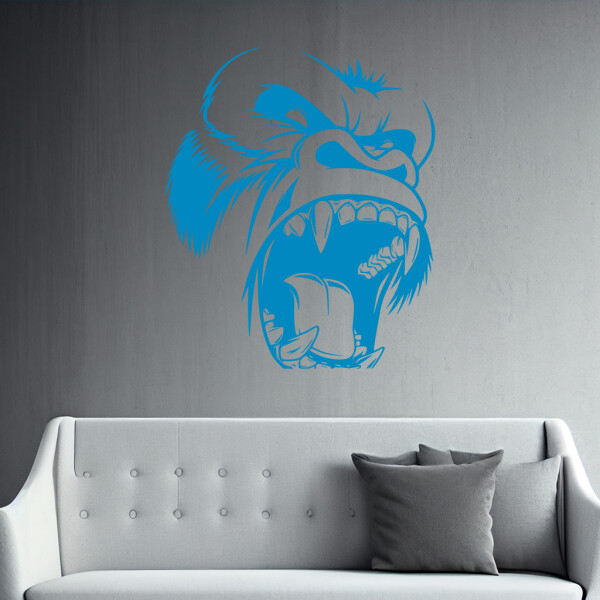 Veselá Stena Samolepka King Kong Farba: modrá, Veľkosť: 40 x 33 cm