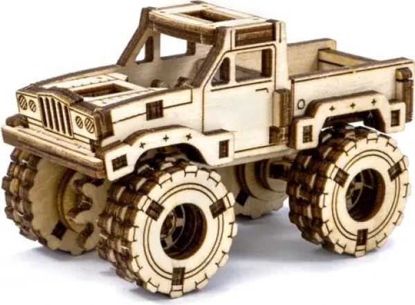 Wooden City 3D Drevené puzzle Superfast Monster Truck č.3