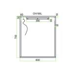 Mereo Kúpeľňová galérka 60 cm, zrkadlová skrinka, strieborná CN190L