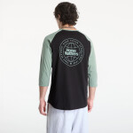 Tričko Horsefeathers Global Raglan T-Shirt Black/ Iceberg Green S