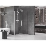 MEXEN/S - Velár sprchovací kút 100 x 100, transparent, biela 871-100-100-01-20