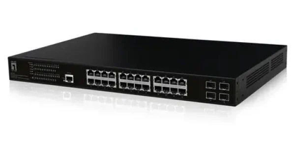 LevelOne GEP-2861 / Switch / 24x Gigabit PoE+ / 4X SFP / 390W PoE / Managed L2 / 19" (GEP-2861)