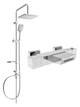 MEXEN/S - Sven sprchový stĺp vrátane vaňovej termostatickej batérie Cube, chróm 77360262-00