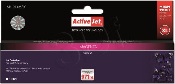 Activejet Toner magenta do drukarki HP Náhradný 971XL CN627AE (AH-971MRX)