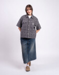 Carhartt WIP W' S/S Michigan Shirt Kander Check, Black M