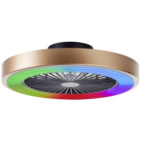 Brilliant G60060/86 Slimline LED stropné svetlo s ventilátorom LED modul 40 W čierna, zlatá; G60060/86