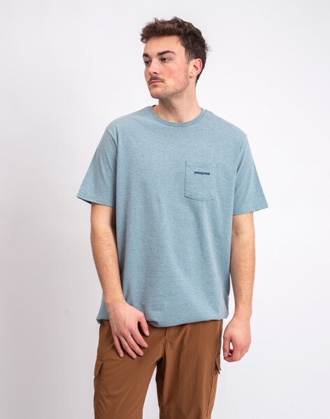 Patagonia M's Boardshort Logo Pocket Responsibili-Tee® Blue Sage M