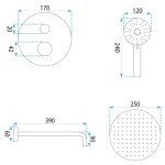 REA - Podomietková sprchová sada Drop Titan + BOX REA-P9661