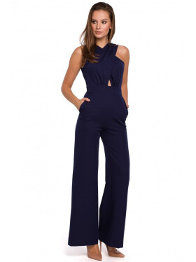 K029 Kombinéza s prekríženými prednými dielmi - tmavomodrá EU L