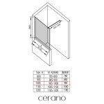 CERANO - Sprchová zástěna Walk-in Onyx Half Cube L/P - 8 mm - hranatá vzpěra - chrom, transparentní sklo - 100x100 CER-978623