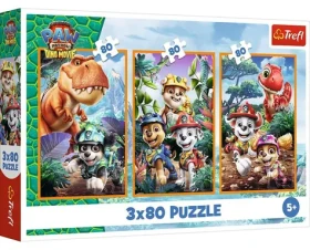 Trefl Puzzle 3v1 Tlapková patrola: Dinosaurí hrdinovia