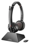 Poly Savi 8220 UC-M čierna / Bezdrôtová náhlavná súprava / mikrofón / dve slúchadlá / DECT / Bluetooth (209214-02)
