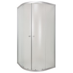 INVENA - Sprchovací kút štvrťkruh VITORIA, profil: satin, sklo frosted 80x80cm AK-49-186-O