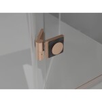 MEXEN/S - Lunar L Duo sprchovací kút dvere krídlové pravá 105 x 80, transparent, meď kartáčovaná 834L-105P-080L-65-00