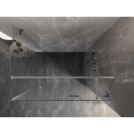 MEXEN/S - Lunar T sprchovací kút dvere krídlové pravá 130 x 80, transparent, nikel kartáčovaný 834T-130-080-97-00-P