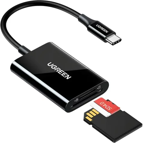 Ugreen CM265 Čítačka pamäťových kariet čierna / USB-C / 2v1 (35622)