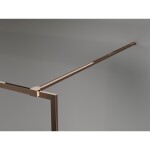 MEXEN/S - Kioto-F Sprchová zástena WALK-IN s rámom 120 x 202, grafit 8 mm, ružové zlato 800-120-104-60-40