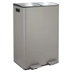 Spirella ALIYA pedálový odpadkový kôš na triedený odpad 2 x 30 L matná Taupe / oceľ (7610583294999)