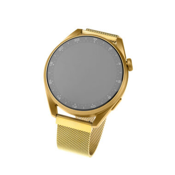 FIXED Mesh Strap Sieťovaný nerezový remienok so šírkou 22mm pre smartwatch zlatá (FIXMEST-22MM-GD)