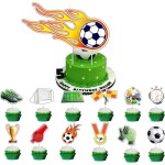 Zápich do torty a muffins 13 ks futbal - Cakesicq - Cakesicq