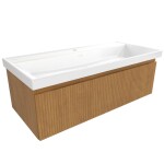 Kúpeľňová skrinka s umývadlom SAT Evolution 98x30x44, 5 cm dub medový mat SATEVO100DMU4 SATEVO100DMU4